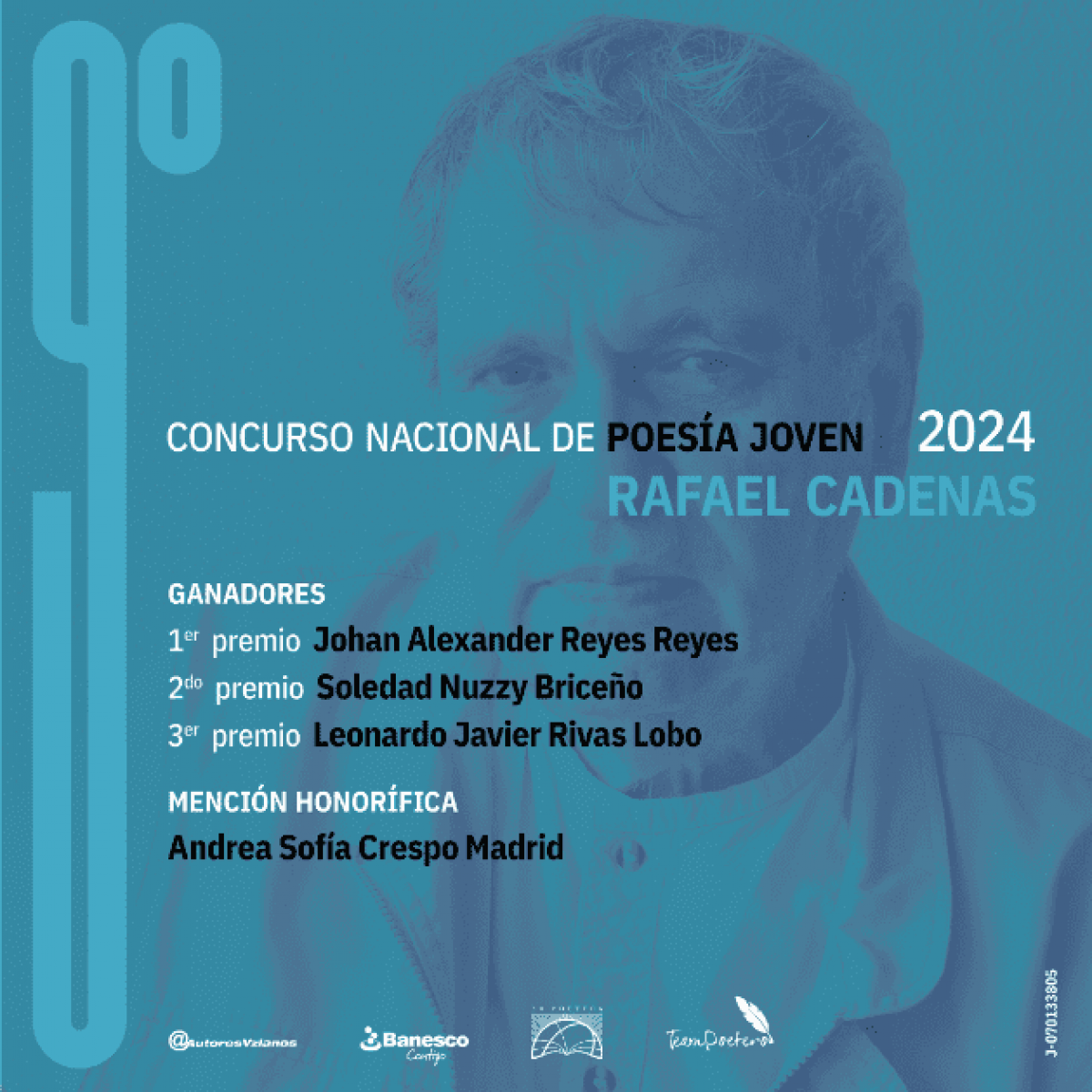 Johan Reyes obtiene el primer premio del Concurso Nacional Poesía Joven Rafael Cadenas 2024