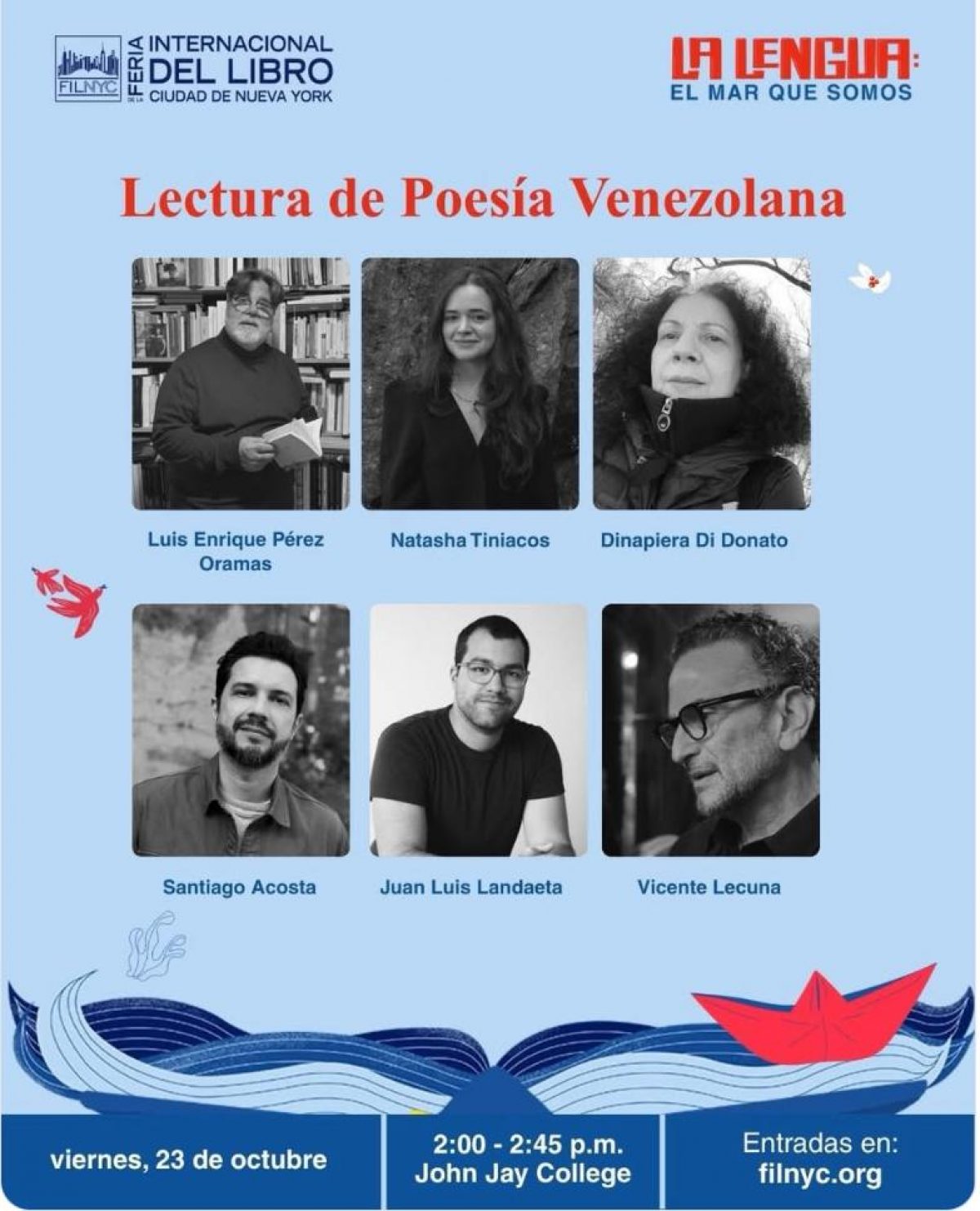 Cinco voces de la poesía venezolana se reúnen en Nueva York