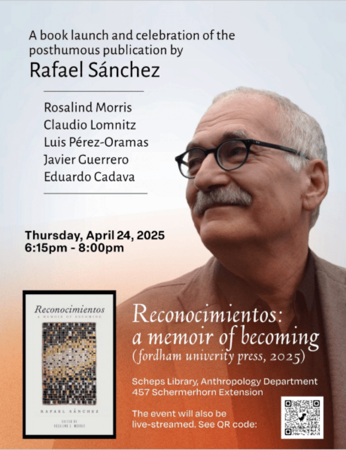 Presentación del libro póstumo de Rafael Sánchez, ‹Reconocimientos: A Memoir of Becoming›